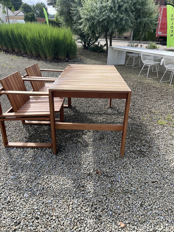 Image 1 of 4x Carl Hansen Son BK10 Chair Bodil Kjaer + 1x Carl Hansen Son BK15 Dining Table Bodil Kjaer