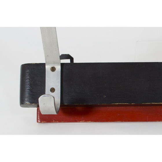 Image 1 of Vintage modernist art deco coat rack in lacquered wood