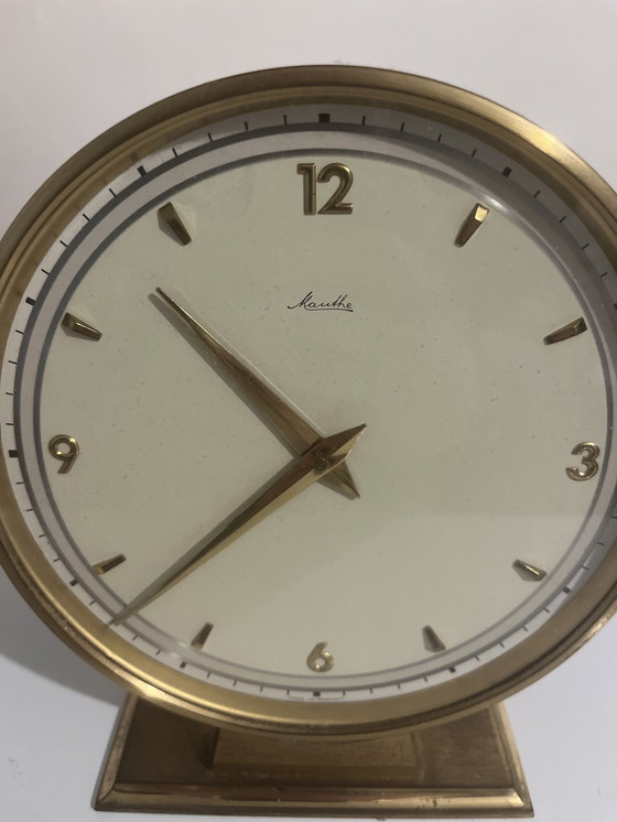 Image 1 of Mauthe Brass Clock Made In Germany