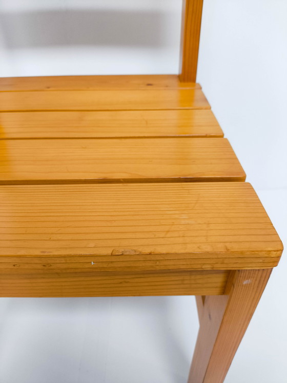 Image 1 of 4x Vintage Solid Pine dining chairs