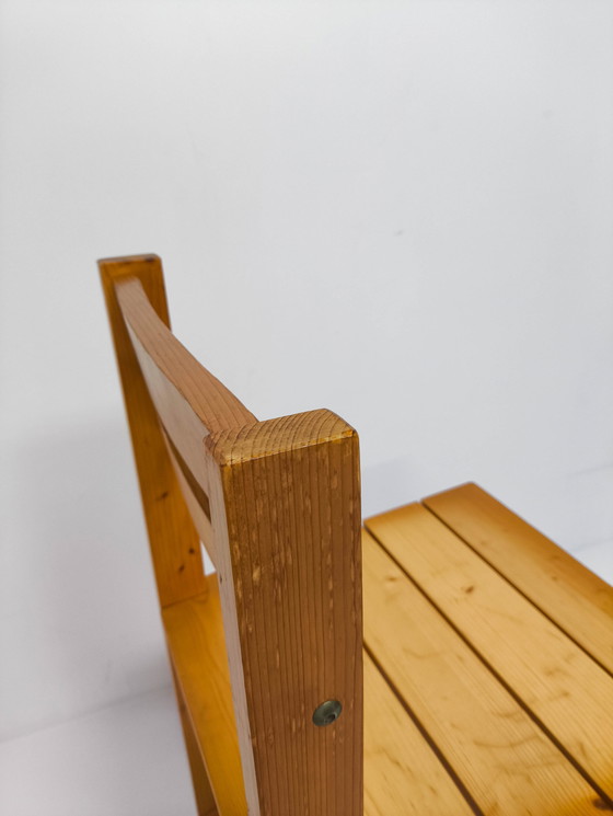 Image 1 of 4x Vintage Solid Pine dining chairs