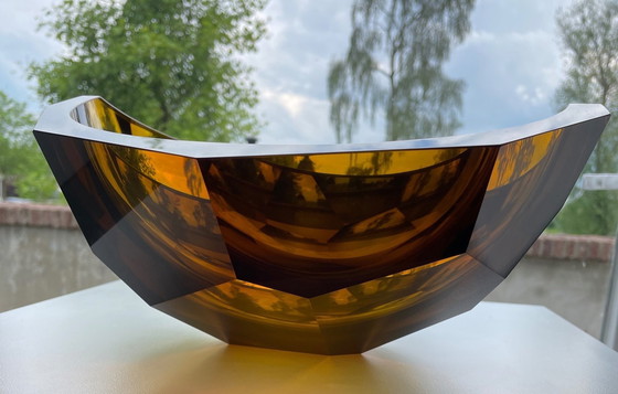 Image 1 of Unique Glass Object " Honey" By Tomas Brzon