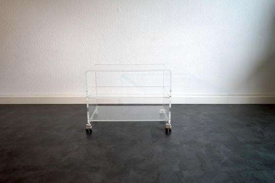 Image 1 of Architecte allemand Chariot de bar En verre acrylique, 1970Er