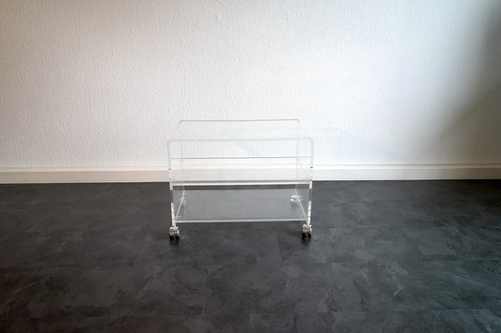 Image 1 of Architecte allemand Chariot de bar En verre acrylique, 1970Er