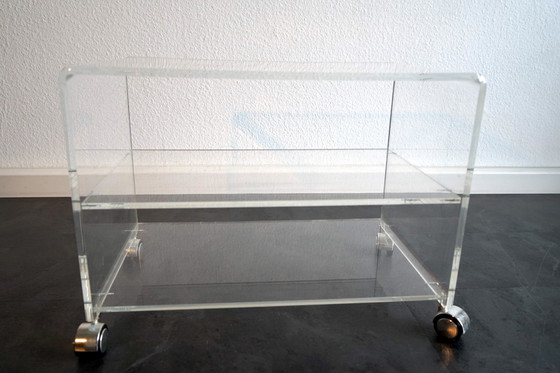 Image 1 of German architect bar trolley made of acrylic glass, 1970Er