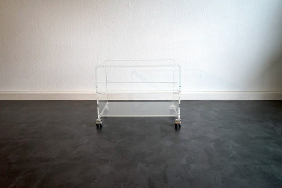 Image 1 of German architect bar trolley made of acrylic glass, 1970Er