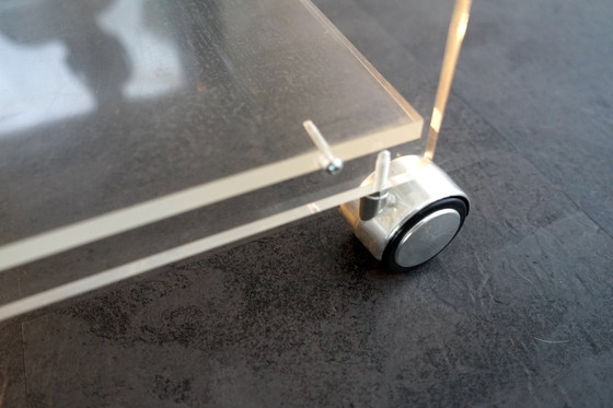 Image 1 of German architect bar trolley made of acrylic glass, 1970Er