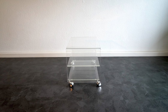 Image 1 of German architect bar trolley made of acrylic glass, 1970Er