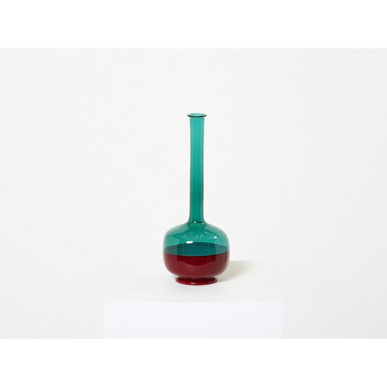 Image 1 of Vintage Murano glass bottle by Gio Ponti for Venini Morandiana, 1960