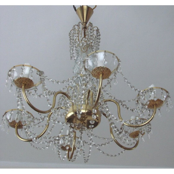 Image 1 of Lampadario vintage in ottone, 1960