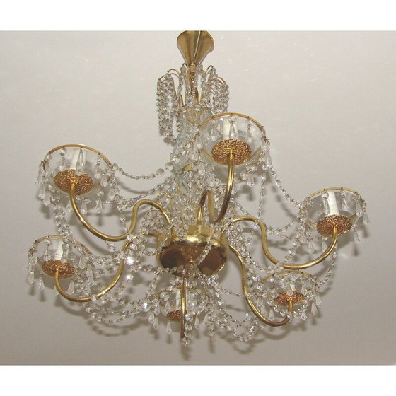 Image 1 of Lampadario vintage in ottone, 1960