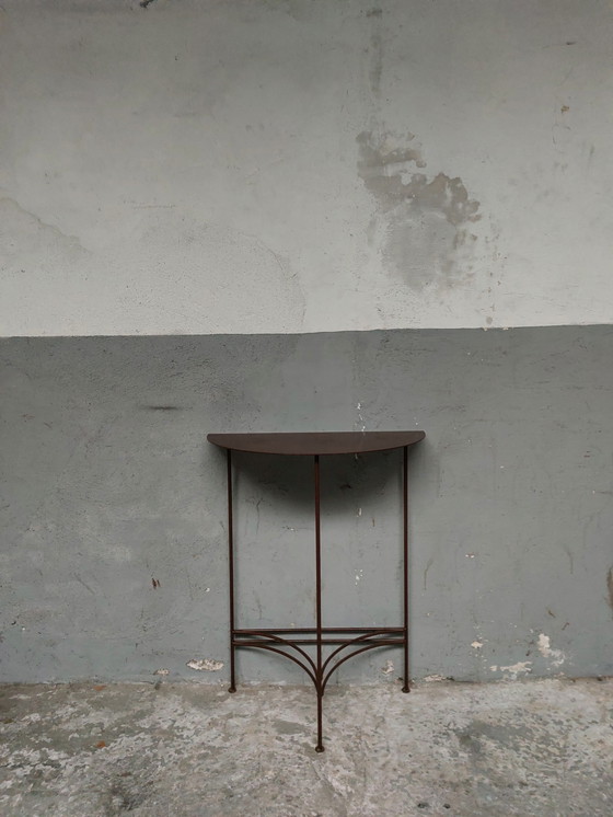 Image 1 of Metal console side table