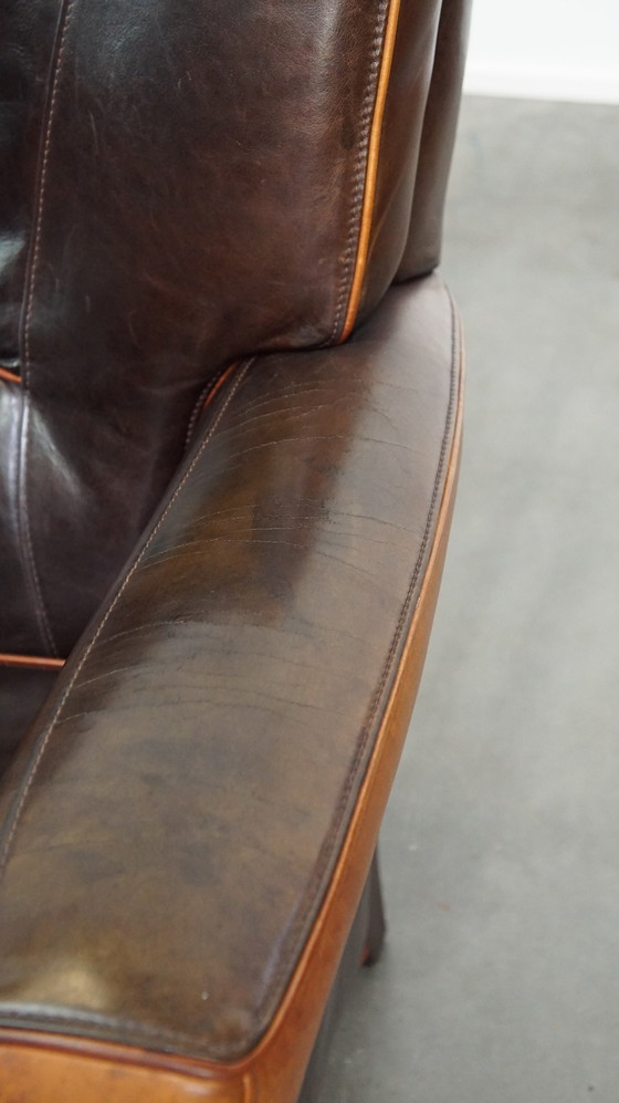 Image 1 of Beef Leather 2 Seater Design Sofa