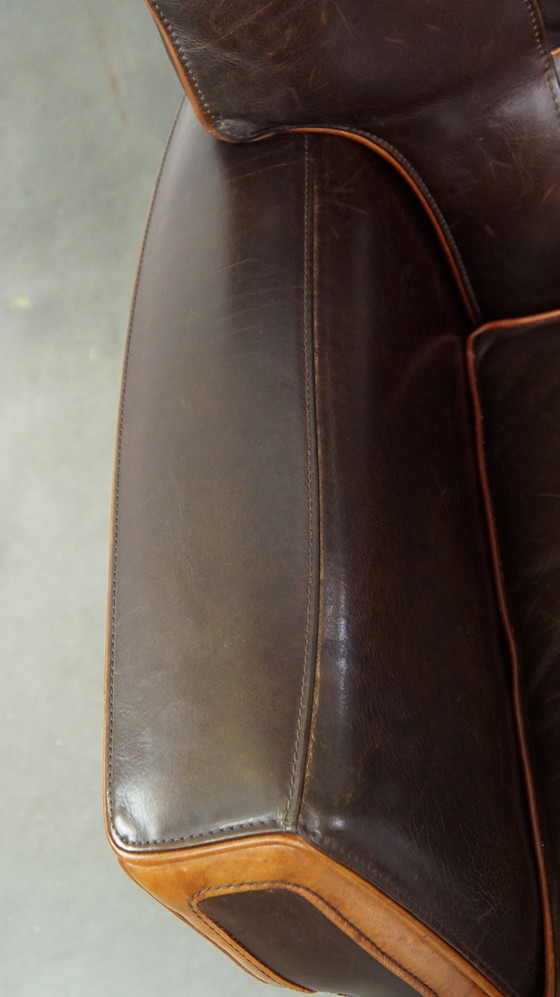 Image 1 of Beef Leather 2 Seater Design Sofa