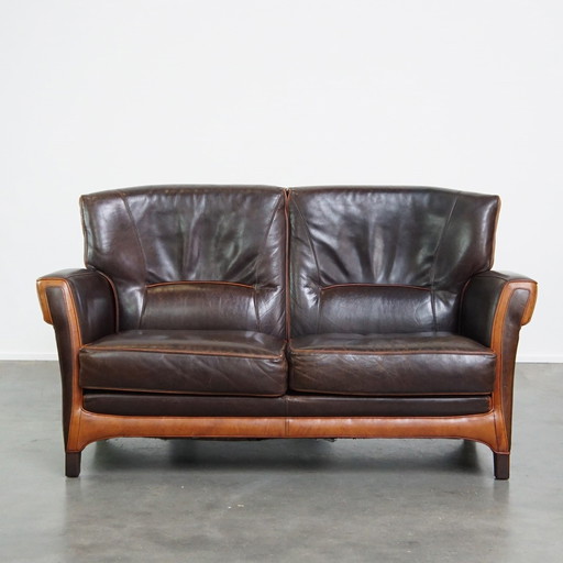 Beef Leather 2 Seater Design Sofa