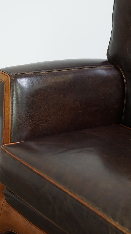 Image 1 of Beef Leather 2 Seater Design Sofa