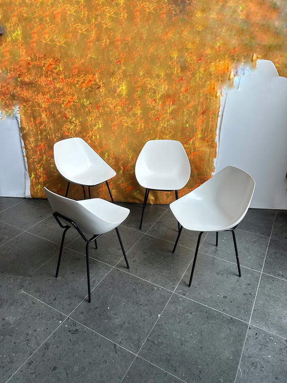 Image 1 of Pierre Gauriche Set - Coquillage Chairs 4 For Meurop