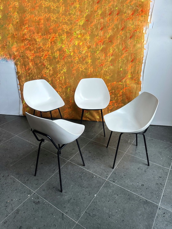 Image 1 of Pierre Gauriche Set - Coquillage Chairs 4 For Meurop