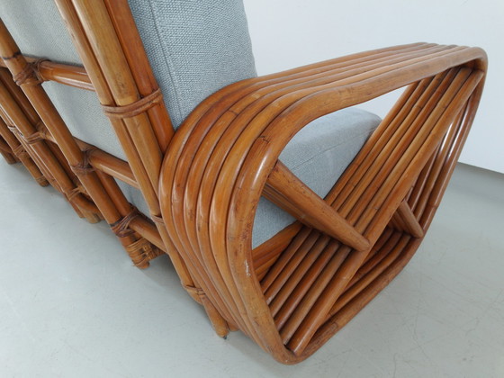 Image 1 of Paul Frankl bamboo two seat sofa