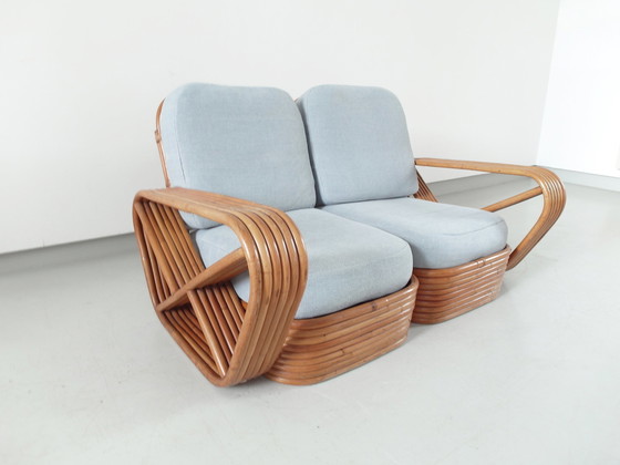 Image 1 of Paul Frankl bamboo two seat sofa