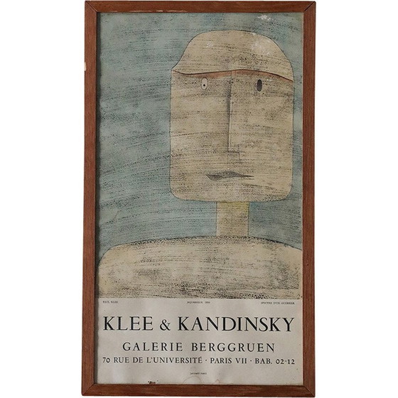 Image 1 of Vintage poster representing the watercolor Ghost of a Warrior by Paul Klee by Wassily Kandinsky, 1960