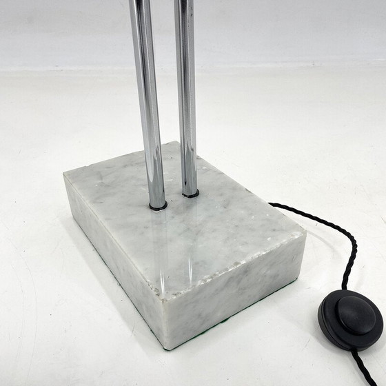 Image 1 of Vintage Italian adjustable chrome and marble floor lamp, 1960s