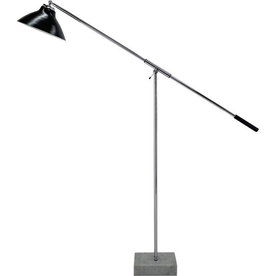 Image 1 of Vintage Italian adjustable chrome and marble floor lamp, 1960s