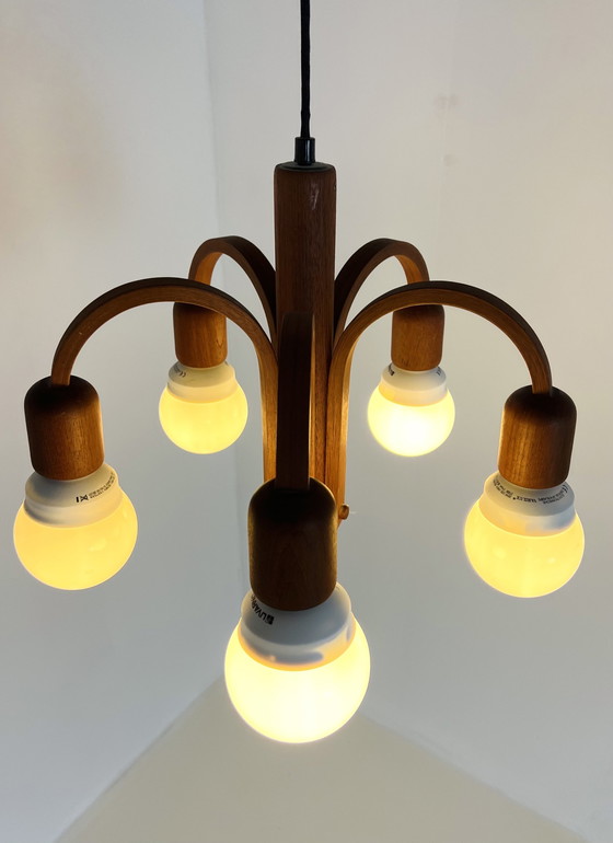 Image 1 of Teak Pendant Lamp Candela 4451, Domus