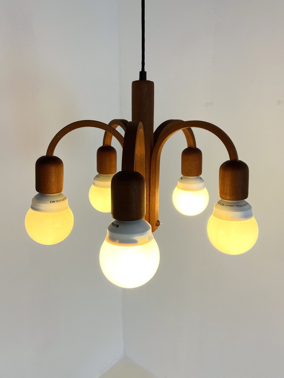 Image 1 of Teak Pendant Lamp Candela 4451, Domus