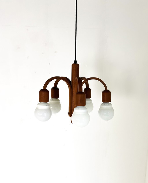 Teak Pendant Lamp Candela 4451, Domus
