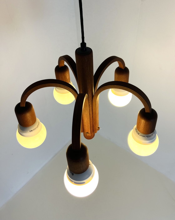 Image 1 of Teak Pendant Lamp Candela 4451, Domus