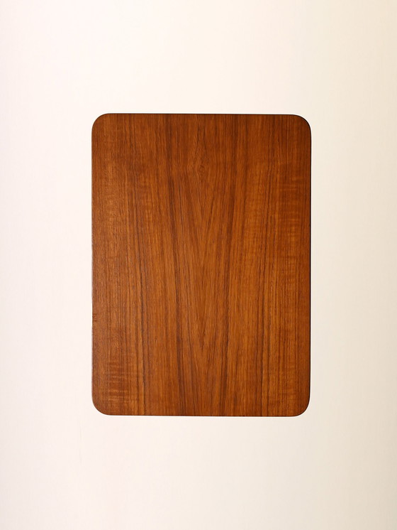 Image 1 of 1960S Retro Teak Nightstand With Metal Handle And Magazine Rack – Vintage Scandinavian Design