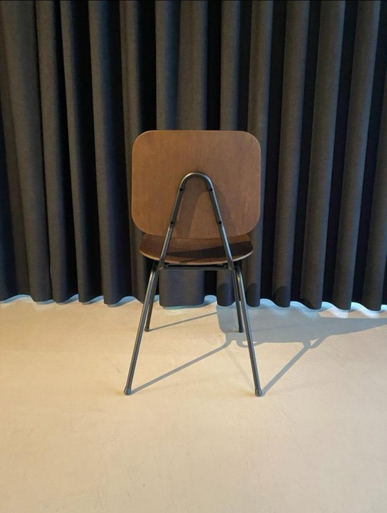 Image 1 of 4x Gijs Van Der Sluis dining chair No. 14 Oak