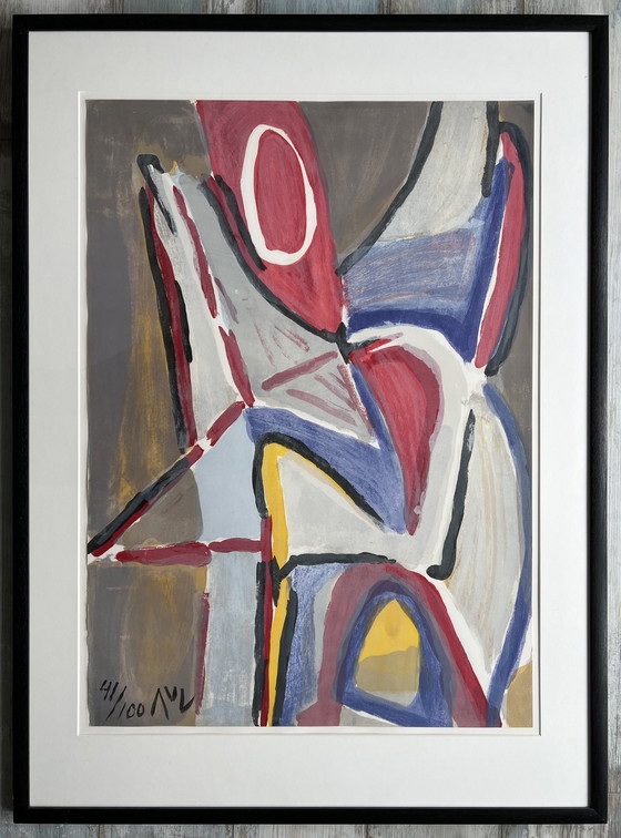 Image 1 of Bram van Velde | Hand-signed lithograph | 'Combat' | 1974 (Very large)