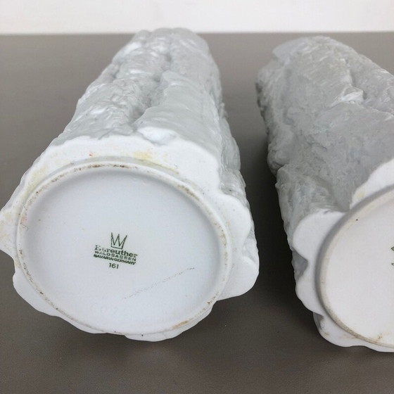 Image 1 of Coppia di vasi in porcellana vintage OP Art, Brutalist, di Bareuthe Waldsassen, Germania 1970