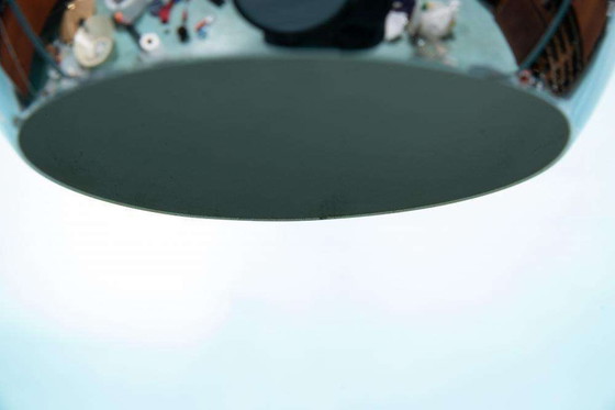 Image 1 of Lampe suspendue vintage chromée, lampe globe de l'ère spatiale