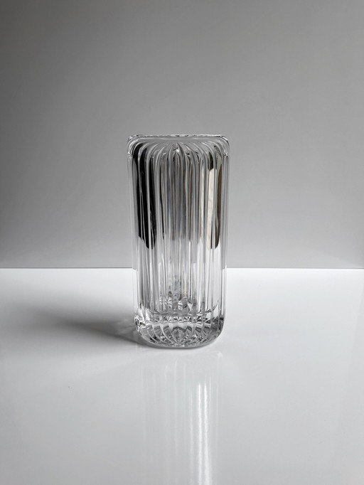 Villeroy & Boch Crystal Glass Vase Quadra Massive Heavy Lead Crystal Flower Vase 80 Diamond Prism Block Vase