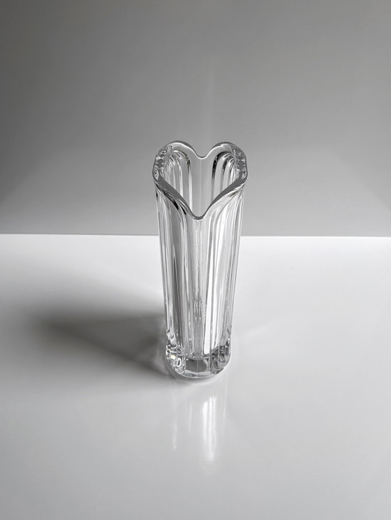 Image 1 of Villeroy & Boch Crystal Glass Vase Quadra Massive Heavy Lead Crystal Flower Vase 80 Diamond Prism Block Vase