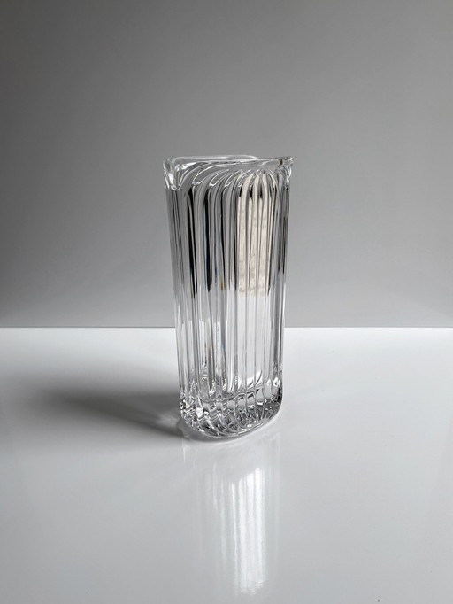 Villeroy & Boch Crystal Glass Vase Quadra Massive Heavy Lead Crystal Flower Vase 80 Diamond Prism Block Vase