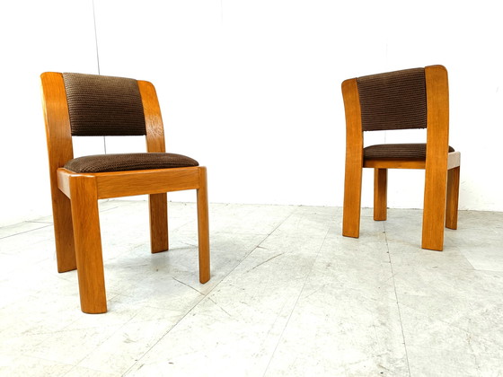 Image 1 of 6x Vintage brutalist dining chairs