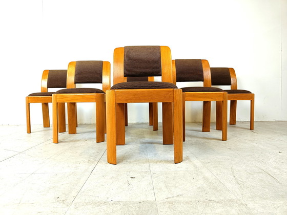 Image 1 of 6x Vintage brutalist dining chairs