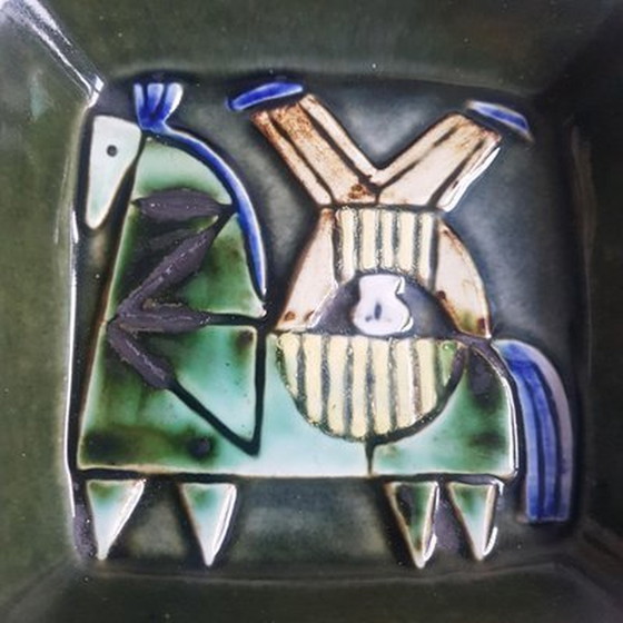 Image 1 of Ceramic Bowl And Poche Vide With Harlekin By Lisa Larsson For Gustavsberg, 1960S