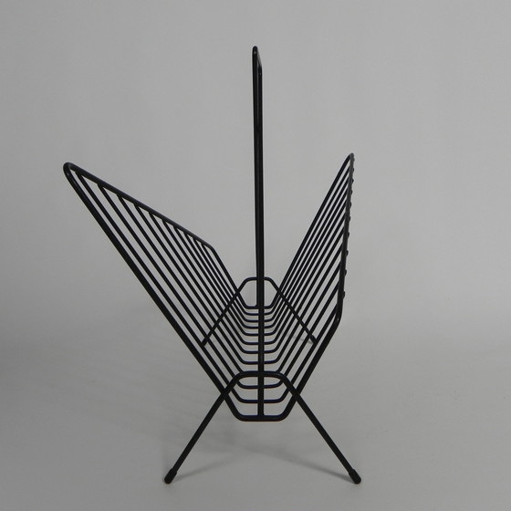 Image 1 of Metal magazine rack, newspaper rack, 1950s