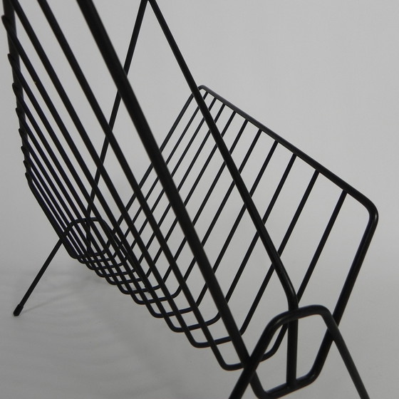 Image 1 of Metal magazine rack, newspaper rack, 1950s