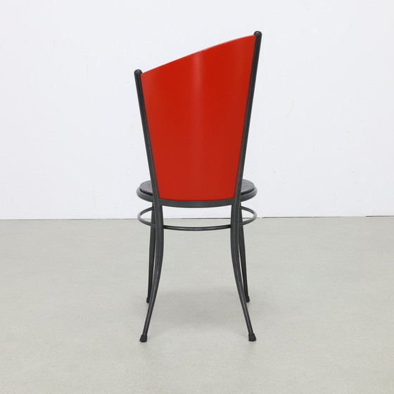 Image 1 of 4X Postmodern Dining Chair In Memphis Style, 1980S