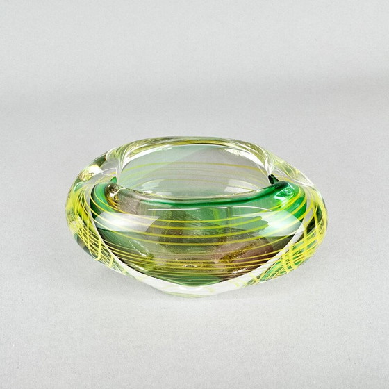 Image 1 of Vintage Art glass ashtray by Stanislav Libensky, Czechoslovakia 1970s