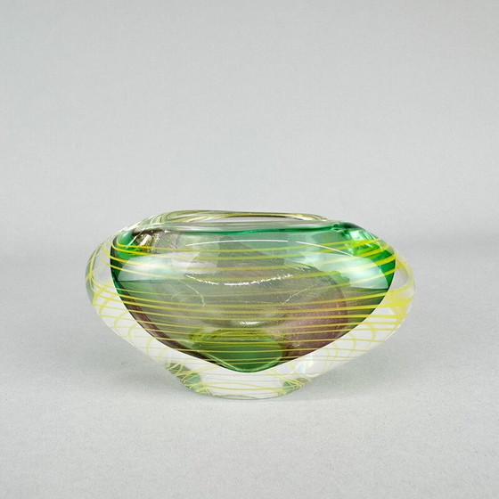 Image 1 of Vintage Art glass ashtray by Stanislav Libensky, Czechoslovakia 1970s