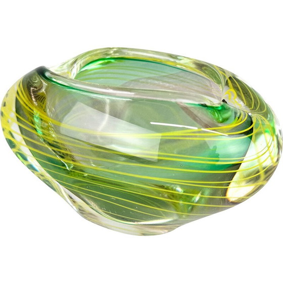 Image 1 of Vintage Art glass ashtray by Stanislav Libensky, Czechoslovakia 1970s
