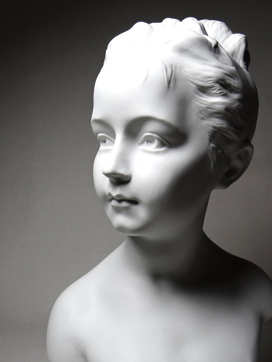 Image 1 of Cookie Bust Of Limoges Porcelain C. Tharaud, Louise Brongniard Vintage 50s-60s