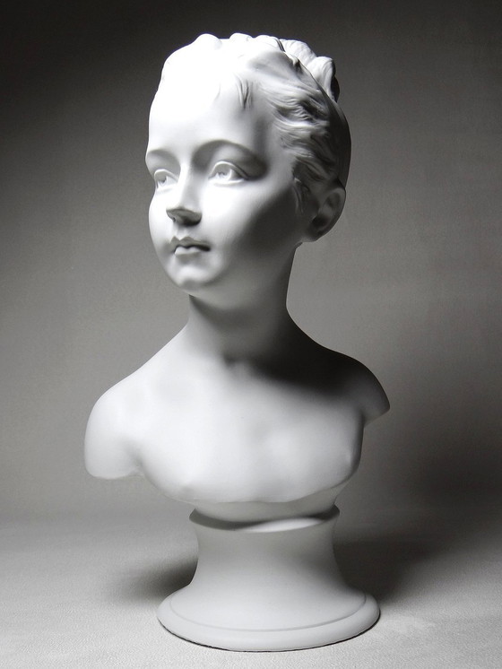 Image 1 of Cookie Bust Of Limoges Porcelain C. Tharaud, Louise Brongniard Vintage 50s-60s